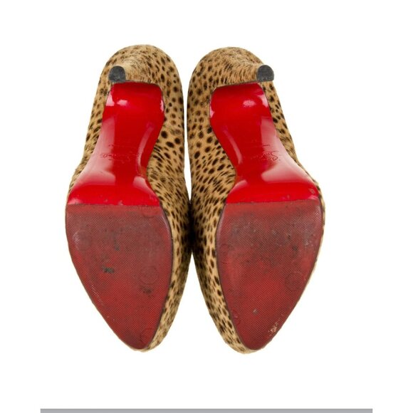 CHRISTIAN LOUBOUTIN Ponyhair Animal Print Pumps Size: 7.5 | US7.5, IT37.5 - Picture 5 of 5